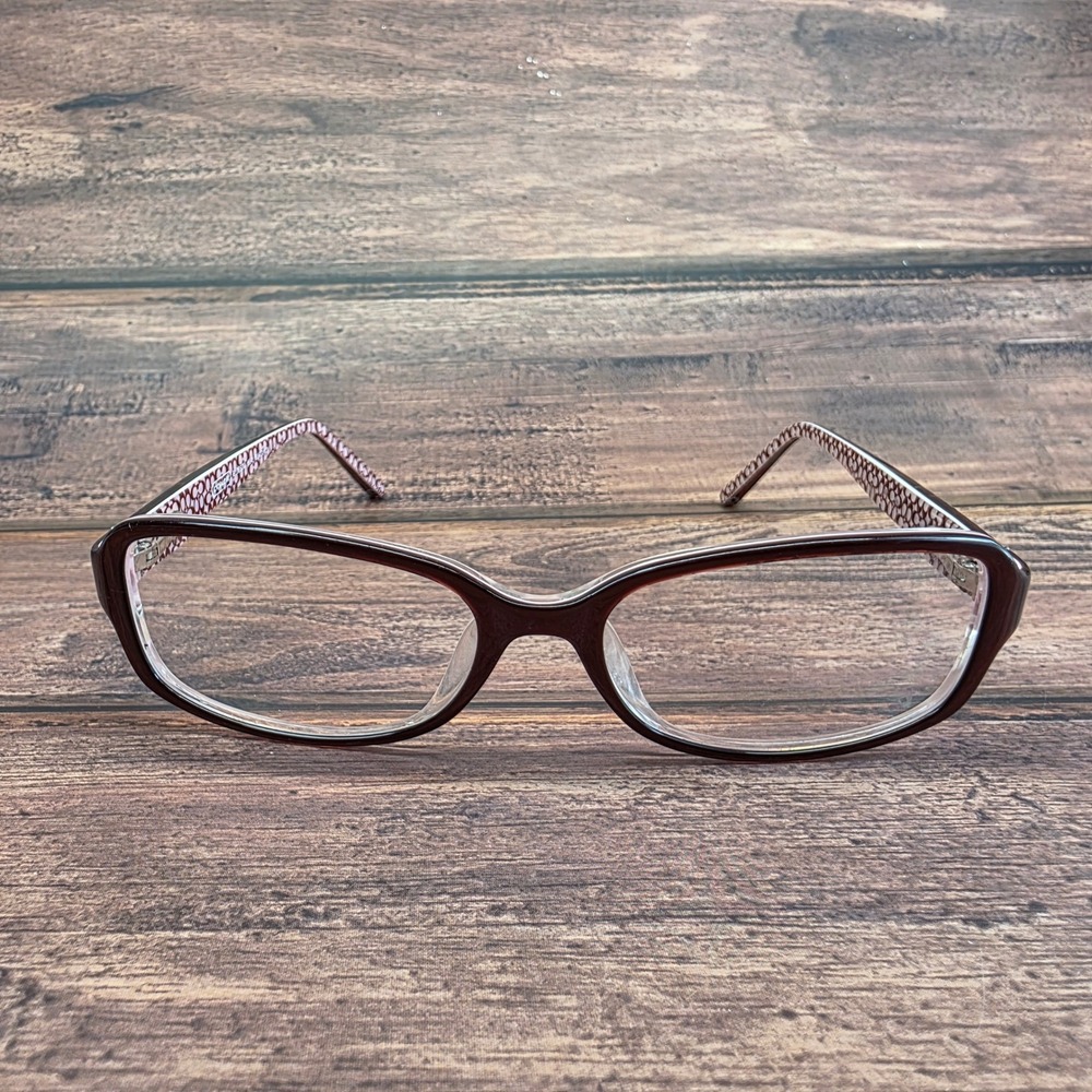 Coach Blossom 554 Burgundy Eyeglasses Frames Rectangular Signature C 52mm
